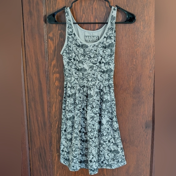 Her Universe Dresses & Skirts - Marvel Her Universe Grey Heroes Flare Mini Dress Size Small